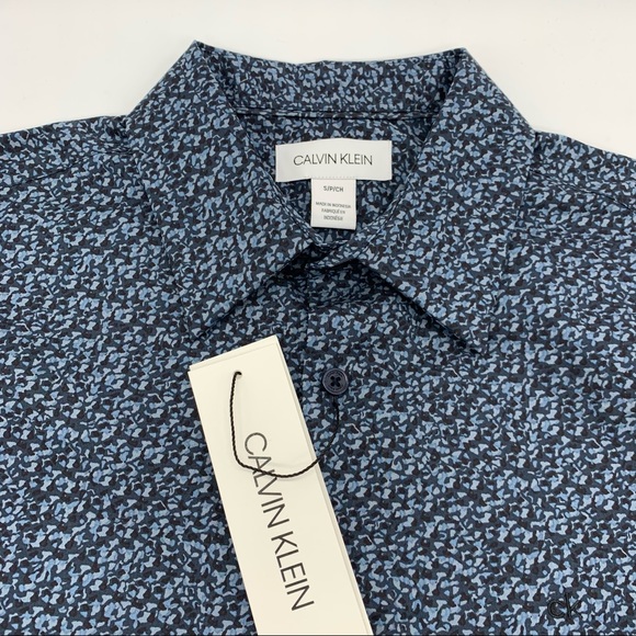 Calvin Klein Men’s Stargazer Button Up Dress Shirt - Picture 9 of 11